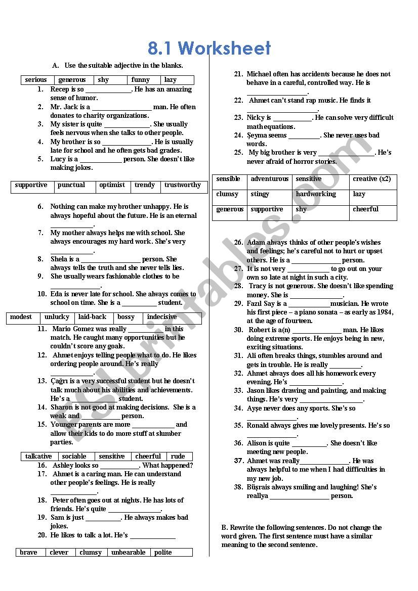 Consolidation Worksheet 8.1 (TEOG PRACTICE) [Part 2]